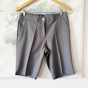 Zyia Active Shorts Size Medium Gray Clubhouse Bermuda Length 10” Inseam NWT